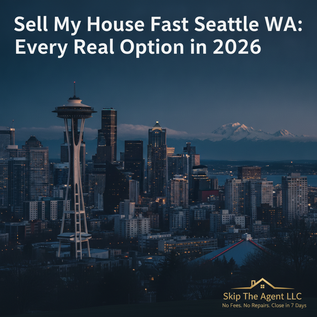 Seattle Washington homeowner reviewing cash offer, King County home sale